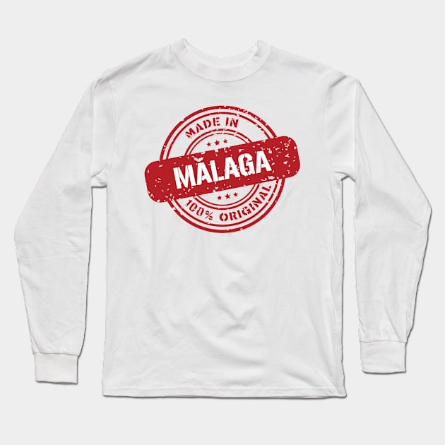 Málaga hecho en ciudad rojo 000003 Long Sleeve T-Shirt by KukiStore